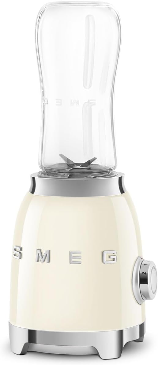 SMEG Retro Personal Blender: Backlit Knob, 2 Bottles, Cream