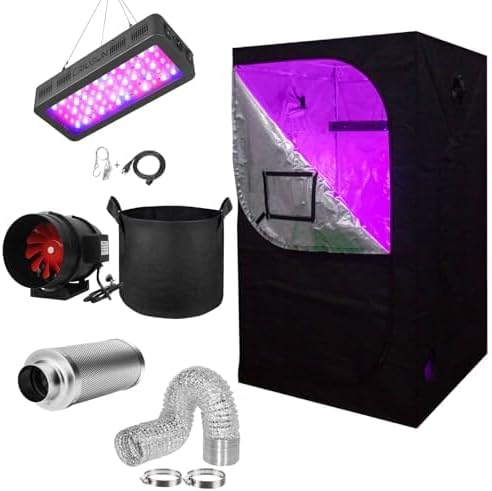 SunStream Complete 4x4 Grow Tent Kit + LED Grow Light