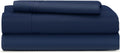 Twin Navy Blue Everyday 1500 Series Bed Sheet Set - Ultra Soft Deep
