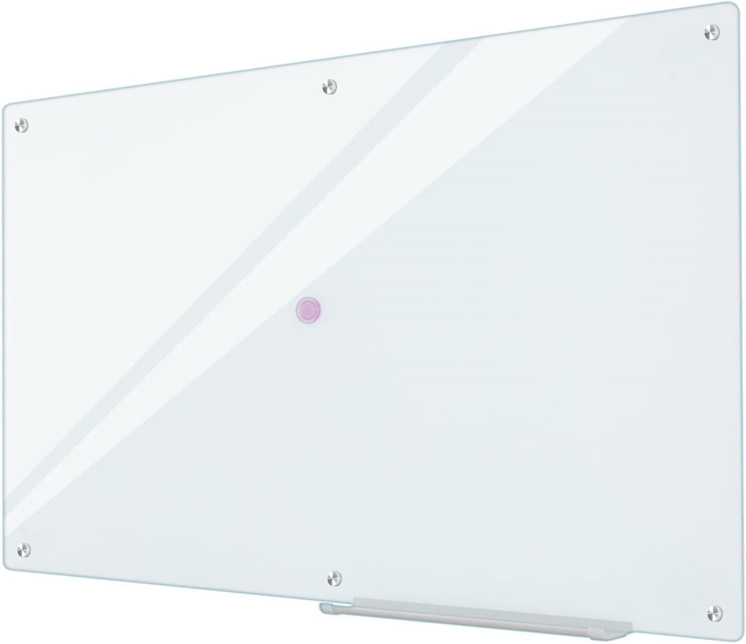 Glass Whiteboard 6ftx 4ft - Frameless Magnetic Dry Erase Board
