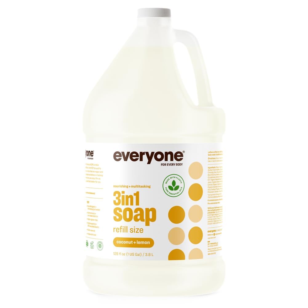 Everyone 3-in-1 Soap for Body Wash, Bubble Bath, and Shampoo