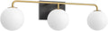 Mid Century Modern Gold 3-Lights Vanity Light Fixtures for Home