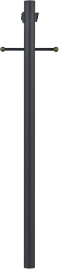 Design House Outdoor Lamp Post with Outlet and Dusk-to-Dawn Sensor