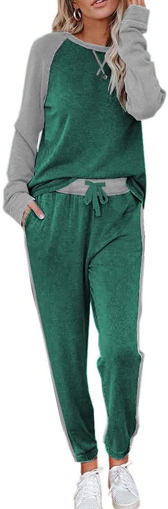 Ekouaer Women's Pajama Set Long Sleeve PJs for Comfort