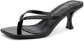 Shoe Land Kitten Heels for Women - 2.75 in Thong Heeled Slides
