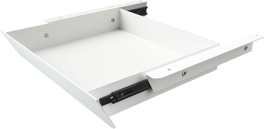 White Under Desk Mounted Sliding Drawer for Efficient Storage