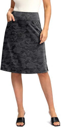 25in Knee Length Skorts for Women - Stretchy Aline Midi Skort
