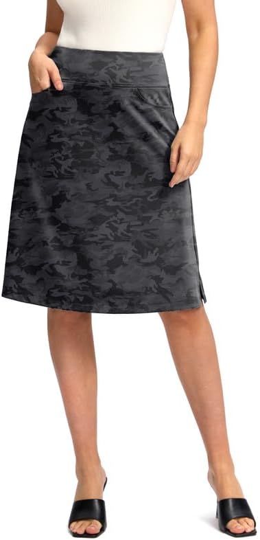 Viodia 25 Inch Knee Length Skorts for Women with Pockets