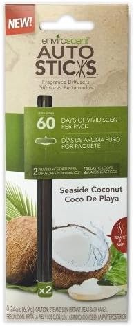 Seaside Coconut AutoSticks 2-Pack - Freshen Your Drive