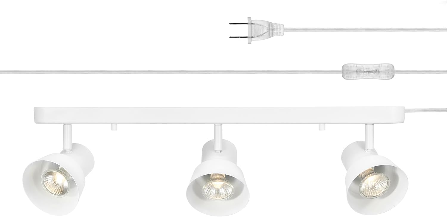 GLOBE Electric 22in 3-Light Plug-in Track Lighting for Modern Spaces