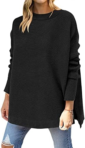 ANRABESS Women's Casual Oversized Long Batwing Sleeve Sweater