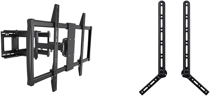 Monoprice TV Wall Mount and Soundbar Bracket Bundle for 60-100in