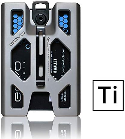 Titanium Badge Holder Wallet with Metal Clip and Card Slots