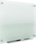 Quartet Frosted Glass Dry Erase Board 36in x 24in - Frameless, Clean