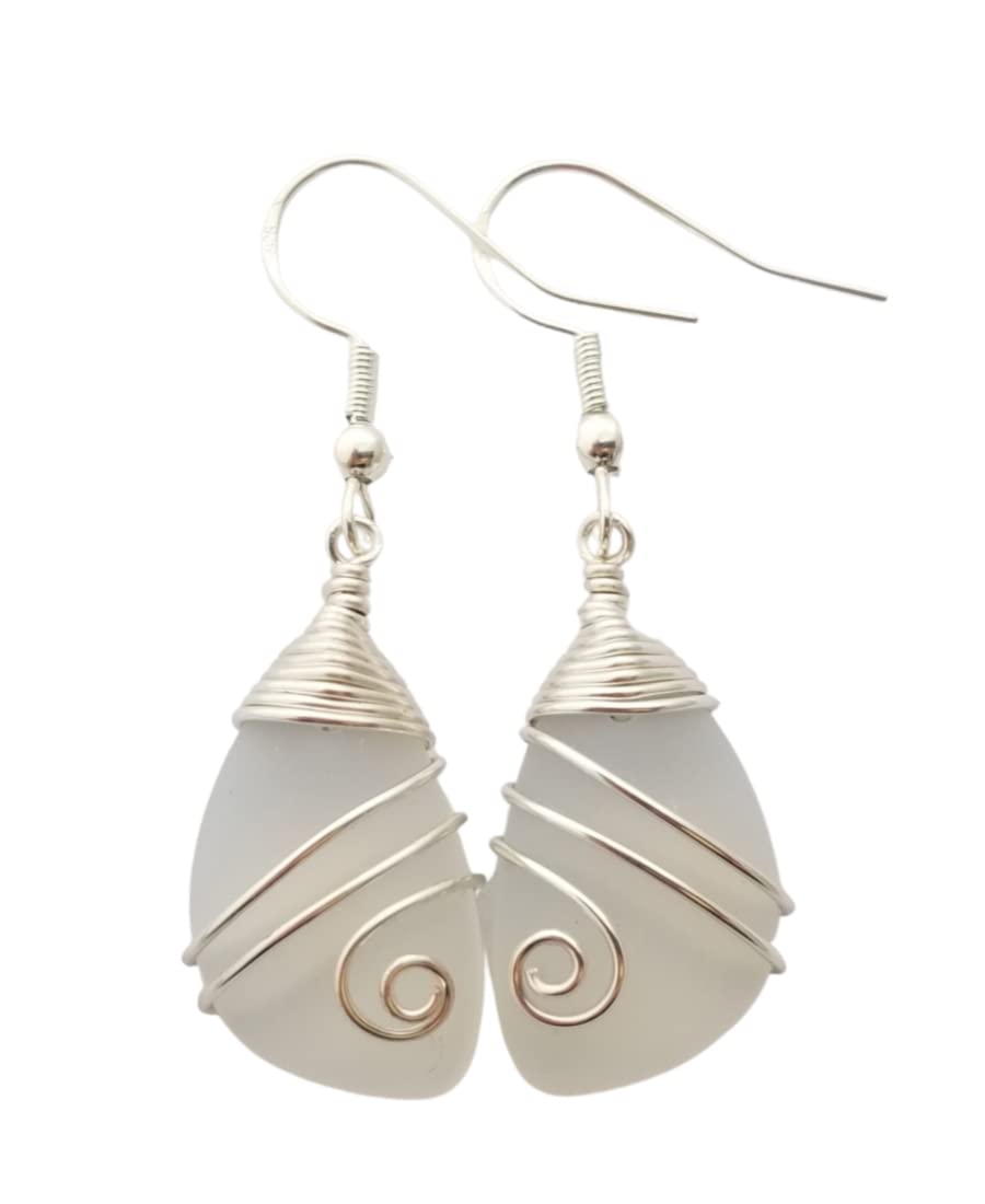 Yinahawaii Handmade Sea Glass Earrings - Unique Hawaiian Jewelry
