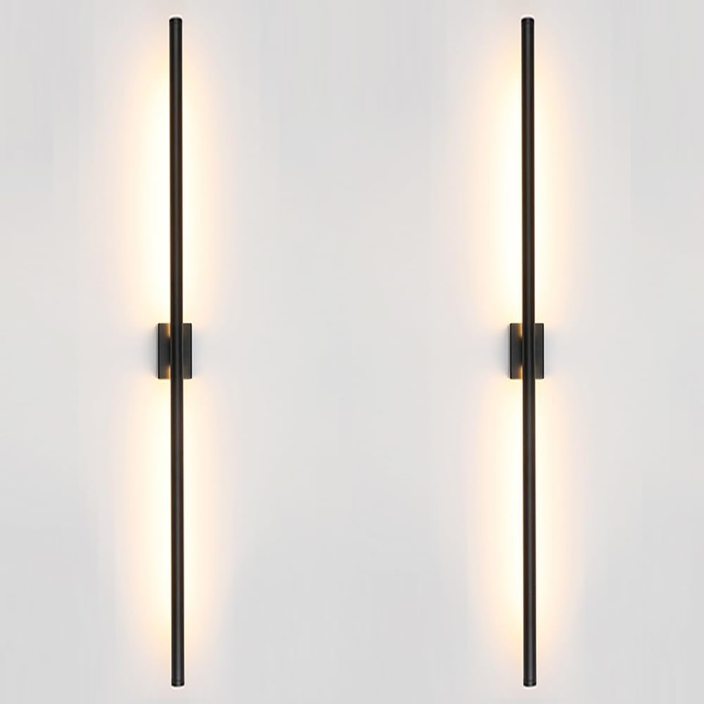 Minimalist Long Tube Linear LED Wall Sconce Set of 2 for Home