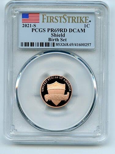 2021 S Lincoln Shield Cent Birth Set PCGS PR-69 Graded Coin