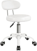 Rolling Stool with Wheels Swivel Stool with Back - Height Adjustable