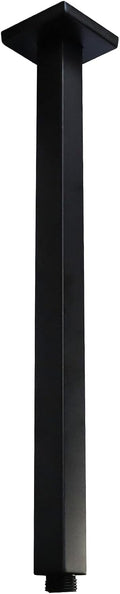 Matte Black 16in Shower Arm with Flange and Teflon Tape - Extension