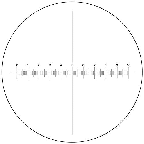 BoliOptics Microscope Eyepiece Reticle with Cross Line Micrometer