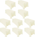 LTC LINENS Bulk 10-Pack Ivory 90 in x 156 in Rectangular Tablecloths