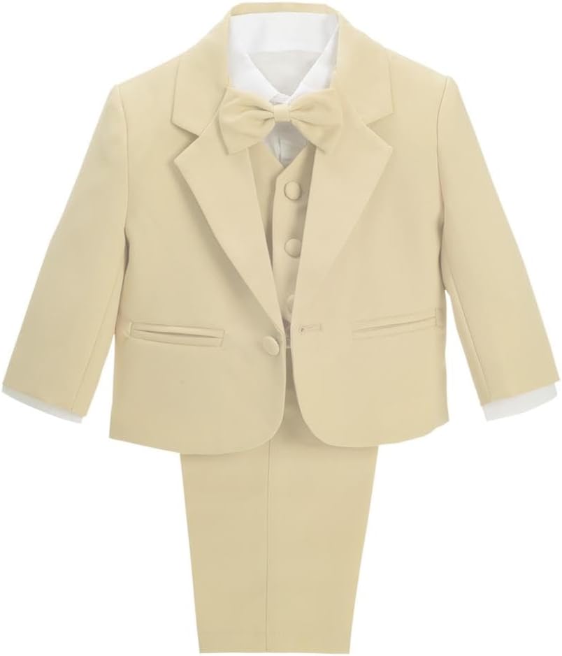 Dressy Daisy Baby Toddler Boy 5 Pcs Tuxedo Suit Set for Events
