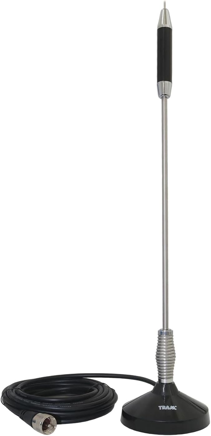 Tram 703-HC Center-Load Stainless Steel Whip Antenna Kit