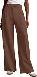 Wide Leg Pants High Waisted Business Casual Trousers - Tailored Look