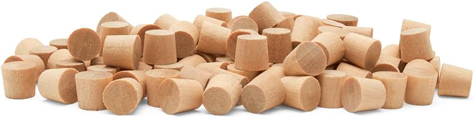 Wood Plugs for Furniture, 1/4 inch Maple Flat-Head Plug Covers
