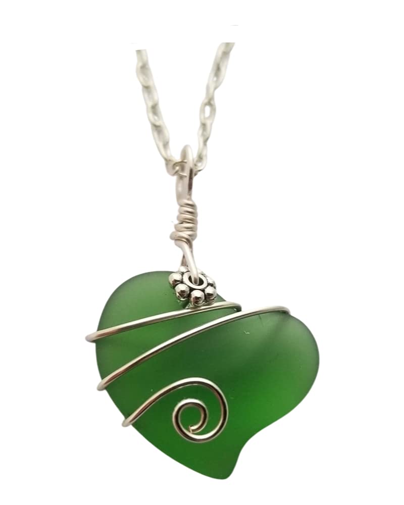 Yinahawaii Handmade Sea Glass Necklace - Unique Ocean Jewelry