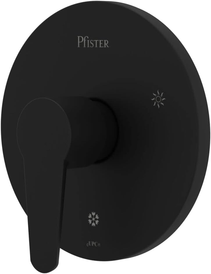 Pfister R89040B Pfirst Modern Valve Trim in Matte Black Finish