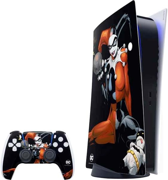 Skinit Decal Gaming Skin for PS5 Bundle - Harley Quinn Design