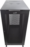 24U Network Cabinet 33in Deep - Secure Mid-Depth Server Rack
