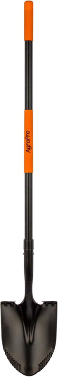 Shovel for Digging, Metal Shovel with Long Fiberglass Handle - Durable
