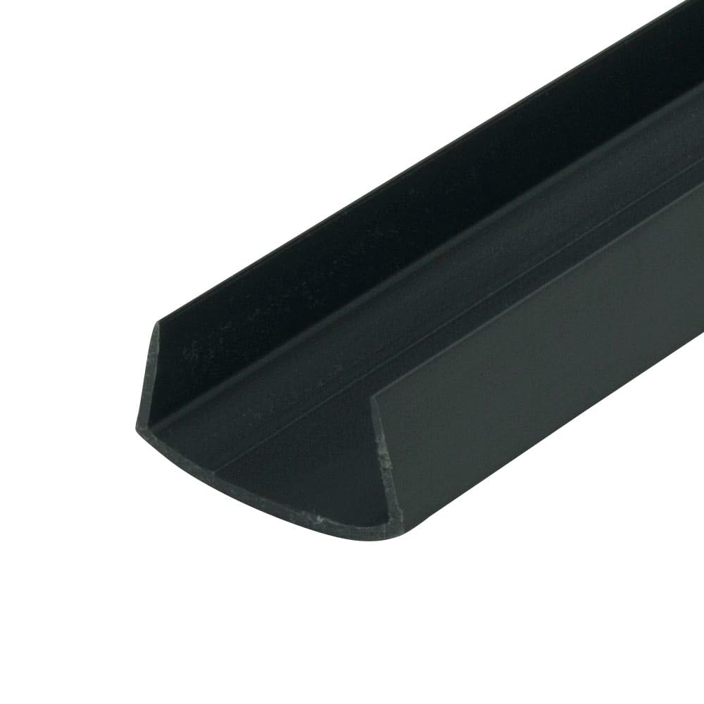 Outwater Plastics Black 1 Inch Styrene U-Channel for Displays