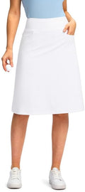 Viodia 25 in Knee Length Skorts Skirt - Stretchy Modest Midi