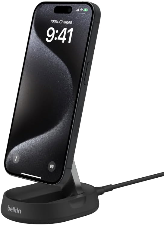 Belkin 15W MagSafe-Compatible Wireless Charger - iPhone 16 Series & Airpods Pro - Black