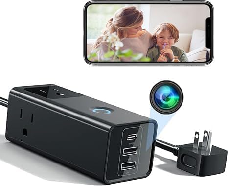 Spy Camera Outlet HD WiFi Motion Detection