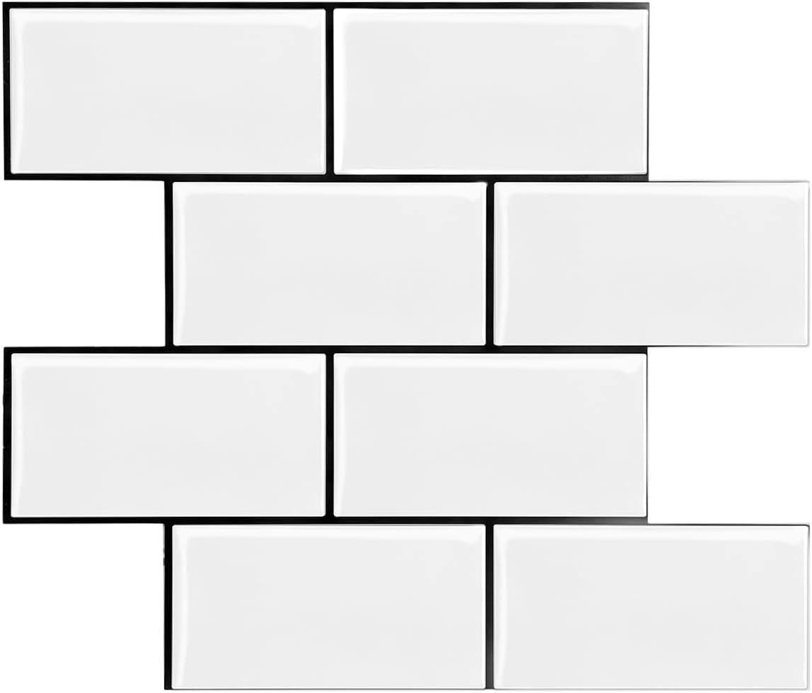 Peel and Stick Subway Tile for Kitchen and Bathroom Backsplash