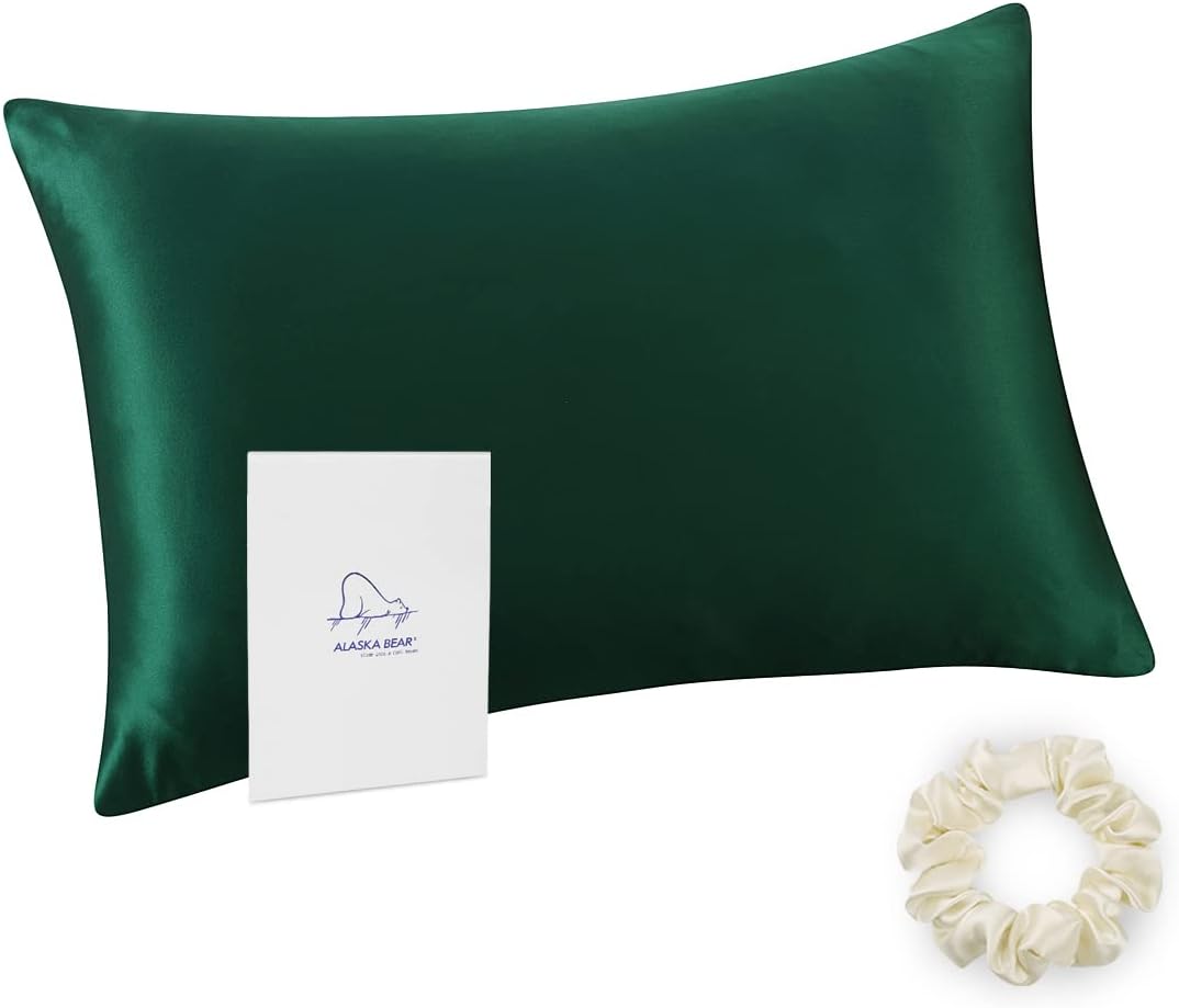 ALASKA BEAR Natural Silk Pillowcase for Luxurious Sleep Comfort