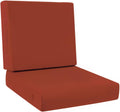 19 x 19 in Wine Red Outdoor Chair Cushion Set - Waterproof Deep Seat