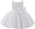 Flower Girl Bowknot Tutu Dress for Kids - Elegant Removable Bows