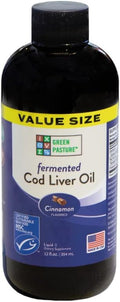 Fermented Cod Liver Oil Liquid 12oz Cinnamon - Natural Omega Support