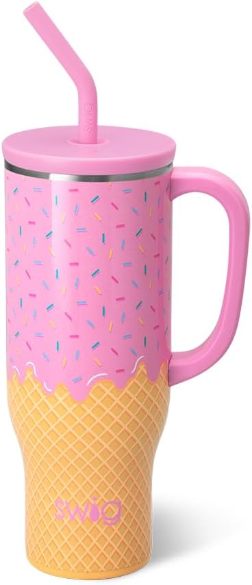 Swig Life 30oz Mega Mug: Insulated Tumbler with Handle & Straw