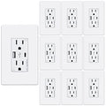 USB C Outlet 25W 5.0A 2-Port Tamper Resistant Receptacle - Screwless