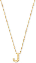 Kendra Scott Letter J Pendant Necklace in 14k Gold-Plated Brass