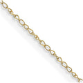 Diamond2Deal 10k Gold.42mm Curb Chain Necklace - Classic 18 in