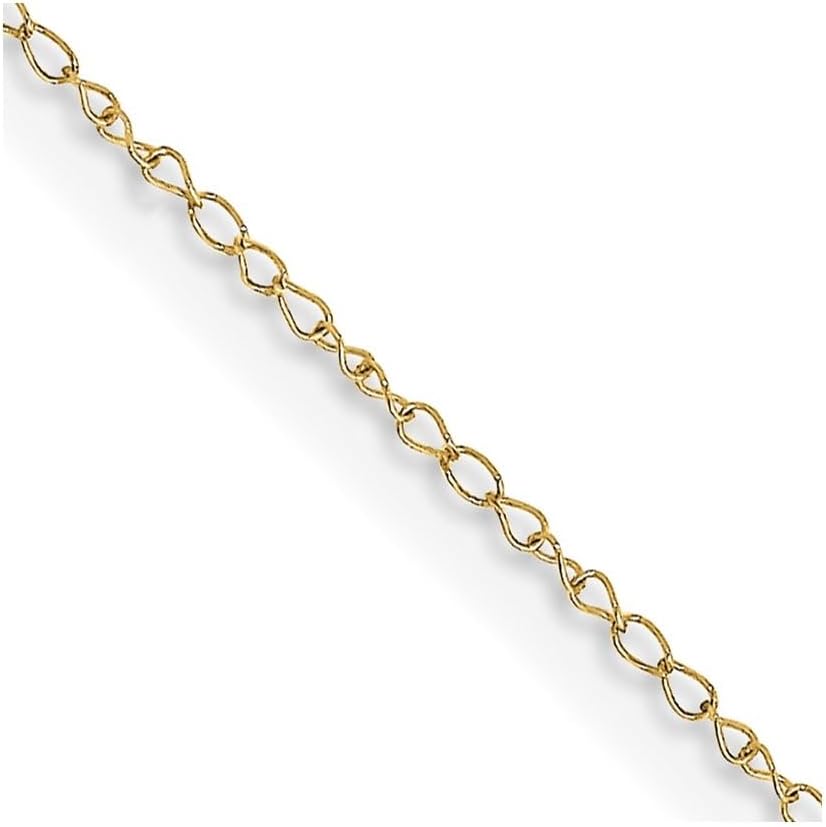 10k Gold Curb Chain Necklace - Elegant 18 in Jewelry Piece