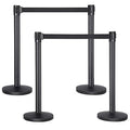 Belt Stanchion Queue Barriers Set - Durable 4-Pack for Crowd Control
