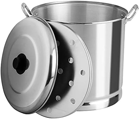 Vasconia 27.5-Quart Aluminum Steamer Pot for Versatile Cooking
